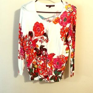 Flowered cardigan